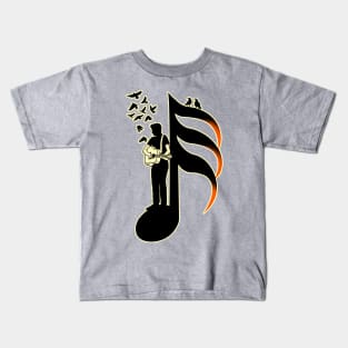 Guitarist Musician - thirty-second note Kids T-Shirt